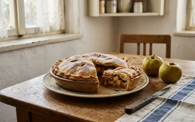 Gedeckter Apfelkuchen nach Omas Art – mit Mürbeteig und Boskoop