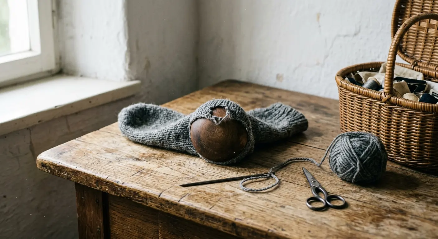 Socken stopfen: die Technik aus Omas Nähkorb