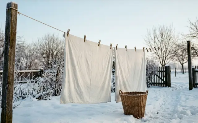 Wäsche im Winter trocknen – draußen bei Frost oder drinnen?
