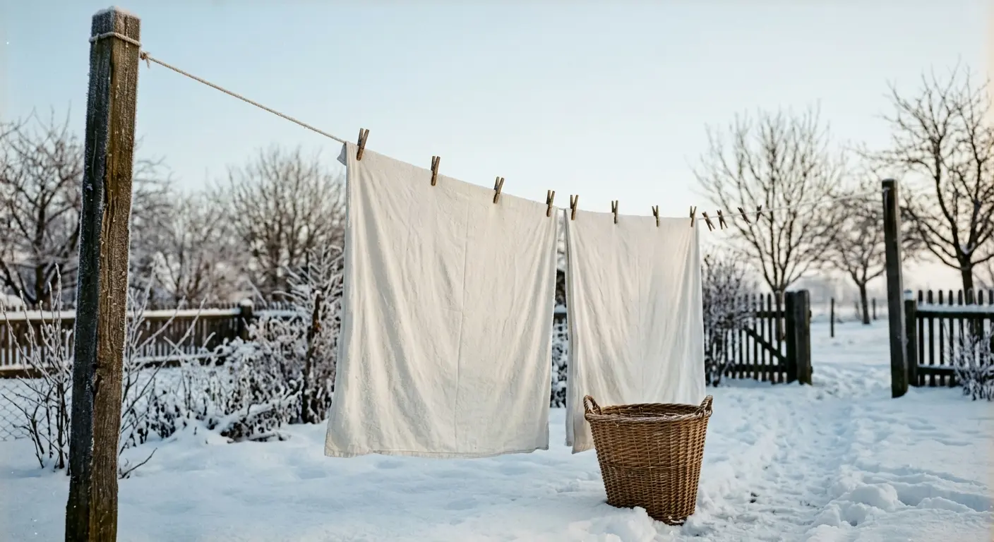 Wäsche im Winter trocknen – draußen bei Frost oder drinnen?