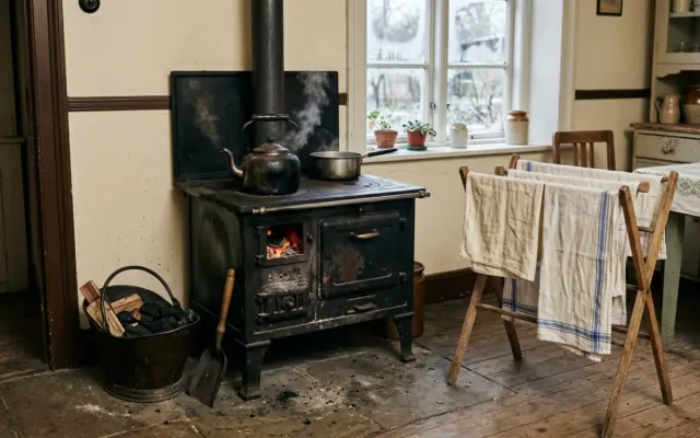 Wie früher geheizt wurde – ein Raum warm, der Rest kalt