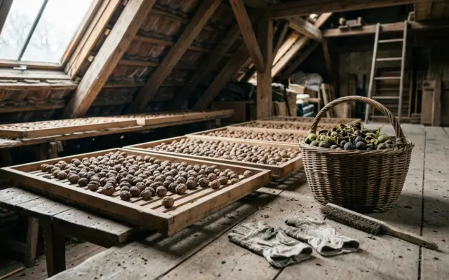 Walnüsse trocknen und lagern – aber nicht im Keller
